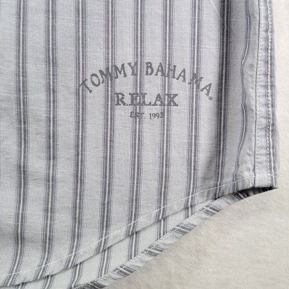Tommy Bahama Long Sleeve Button Up Shirt Men's Large Striped Relax Casual Beach - Picture 4 of 12